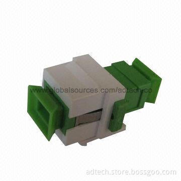 Fiber-optic Keystone Insert with SC/APC SM Simplex Adapter, Fits for Blank Patch Panel